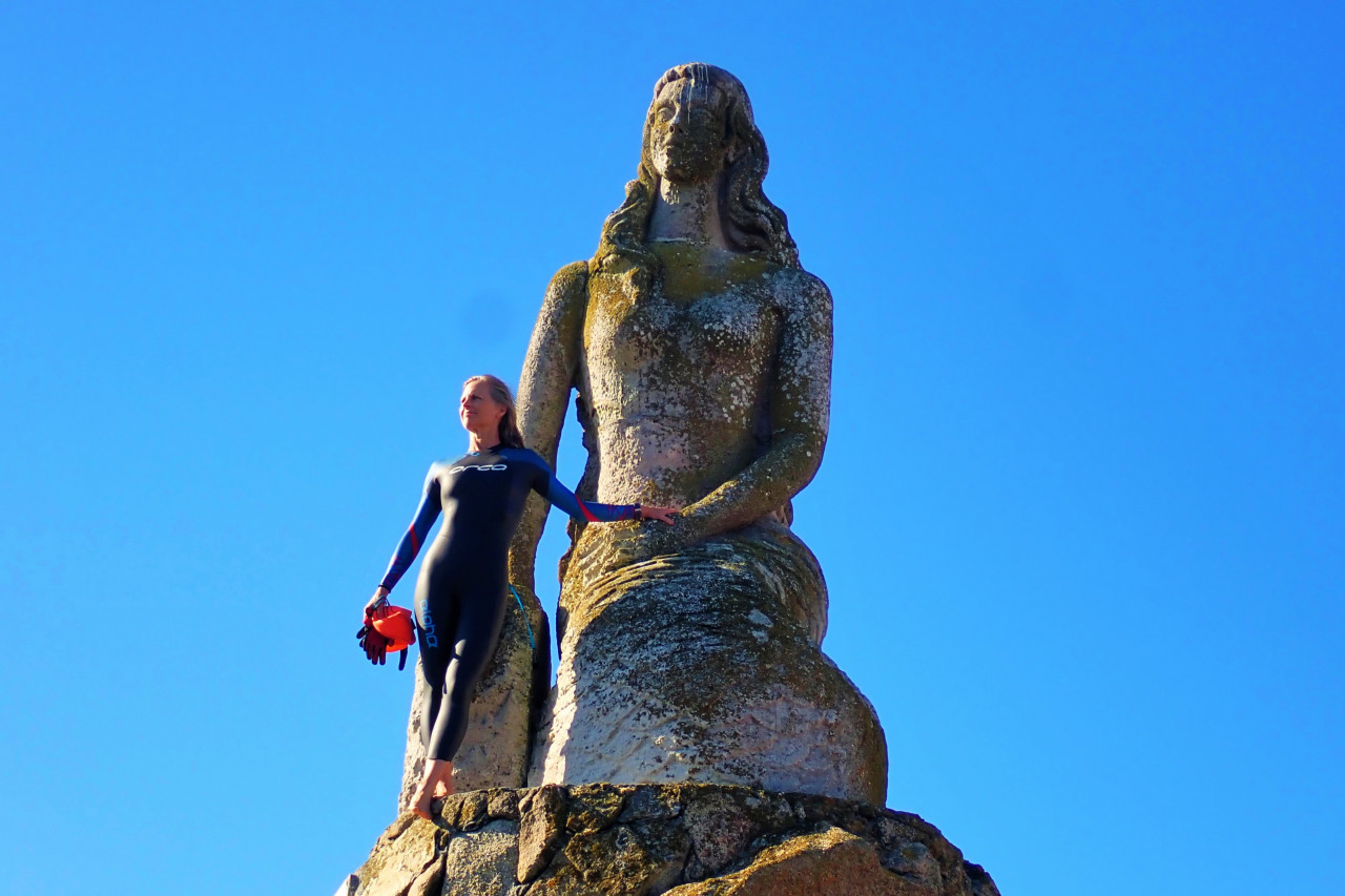 Dawn Swimmer and Mariña, the Mermaid of Salvora